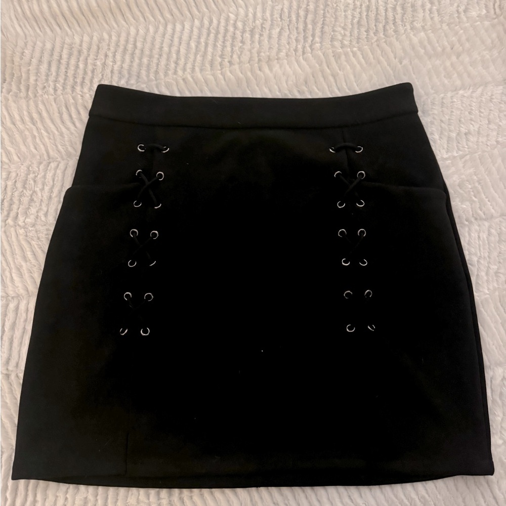 Black Suede Skirt